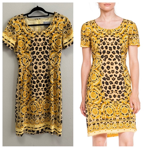 EUC 90’s vintage Bloomingdale’s leopard print silk dress. Size 6. - Picture 1 of 5